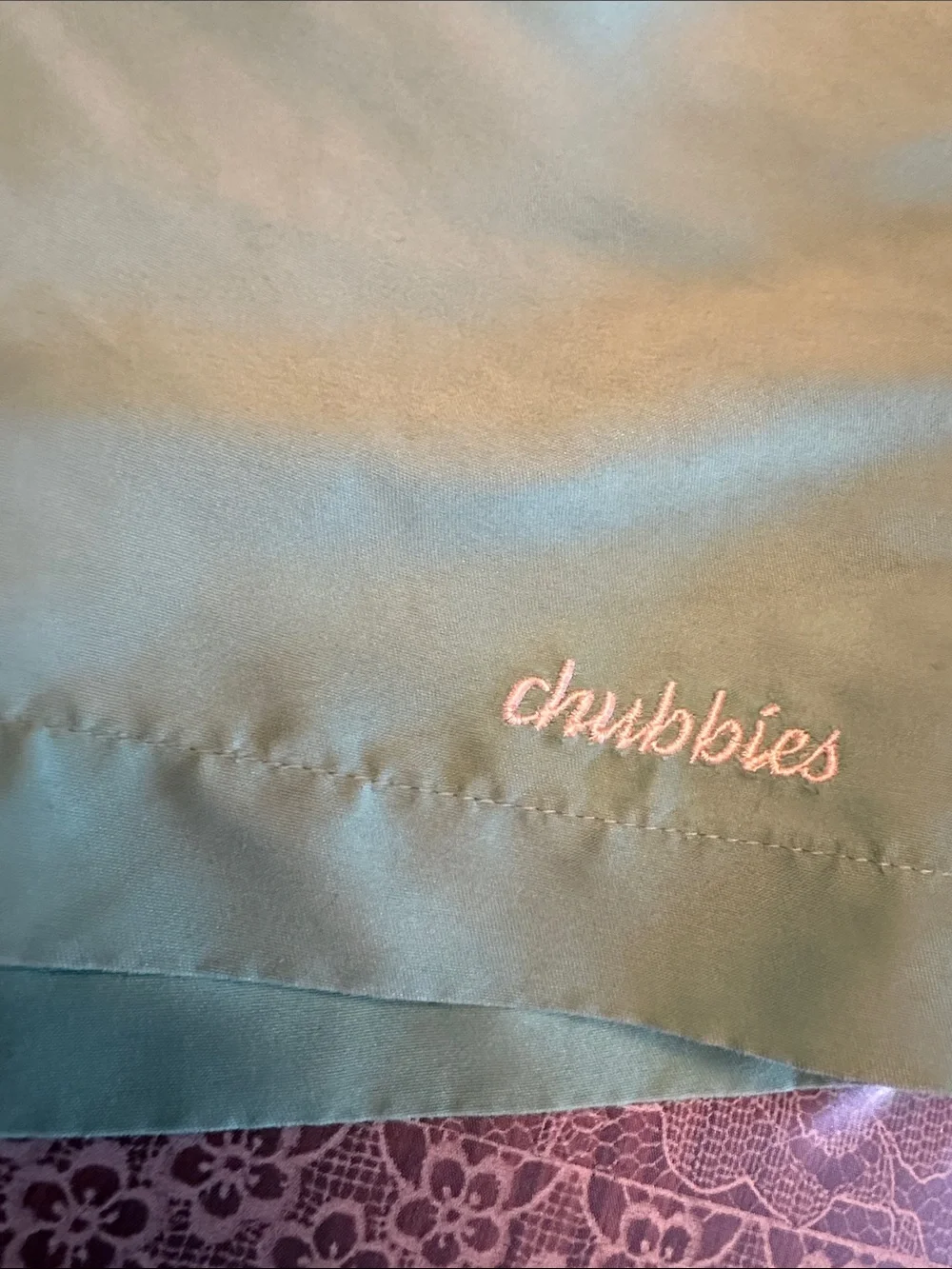 chubbies mens Mint Green swimming trunks